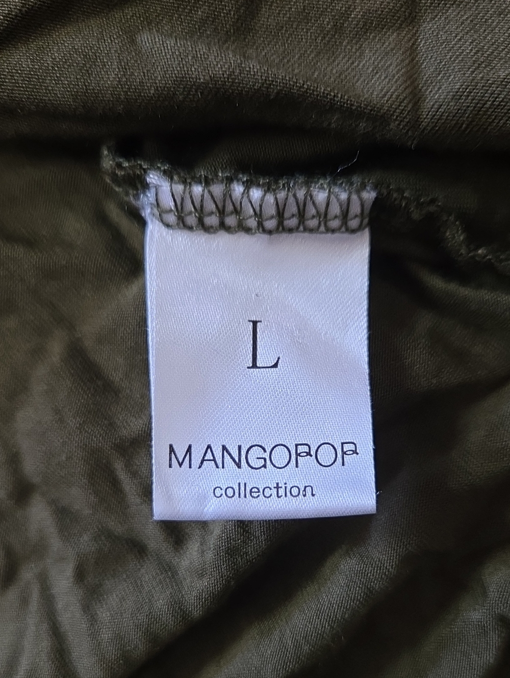 MangoPop Dark Olive Green Long Sleeve Mockneck Bodysuit Size Large Buttery Soft - Picture 6 of 7